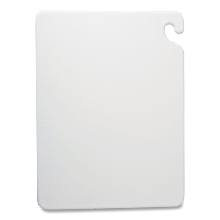 San Jamar Cut-N-Carry Color Cutting Boards, Plastic, 20 x 15 x 0.5, White