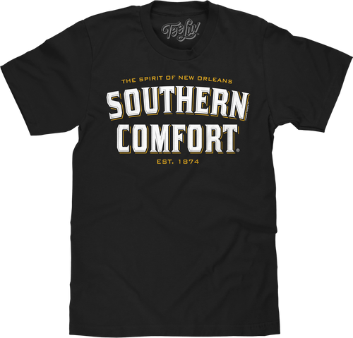 Southern Comfort SOCO Whiskey Logo T-Shirt- Black by Tee Luv