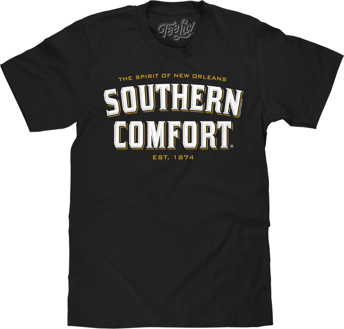 Southern Comfort SOCO Whiskey Logo T-Shirt- Black by Tee Luv