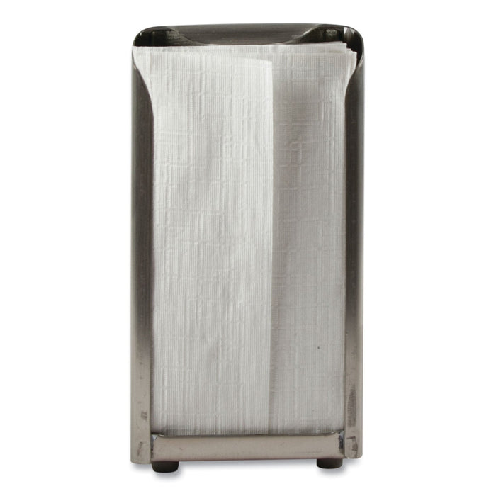 San Jamar Tabletop Napkin Dispenser, Tall Fold, 3.75 x 4 x 7.5, Capacity: 150, Chrome