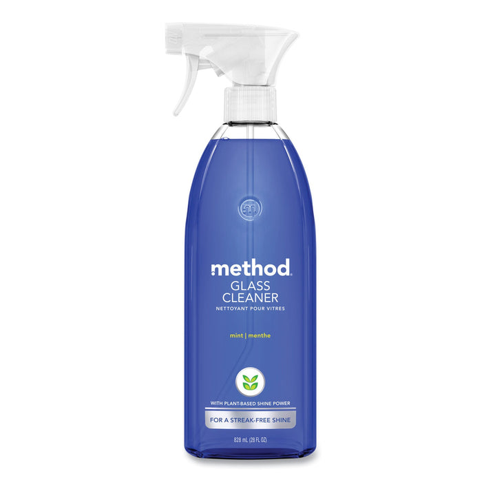 Method Glass and Surface Cleaner, Mint, 28 oz Spray Bottle, 8/Carton