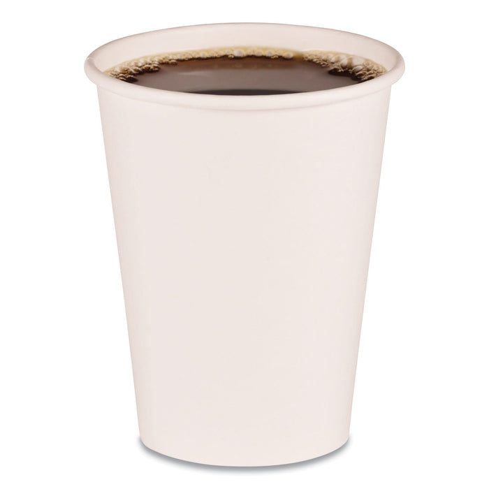 Boardwalk Paper Hot Cups, 12 oz, White, 50 Cups/Sleeve, 20 Sleeves/Carton