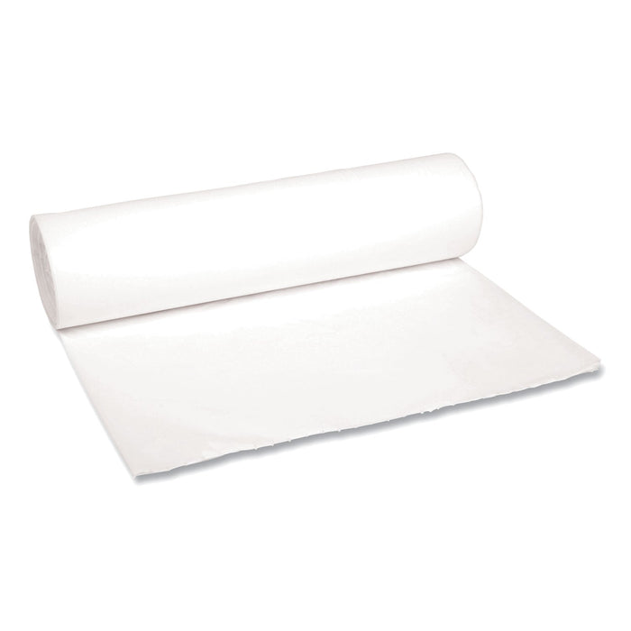 Boardwalk Low-Density Waste Can Liners, 56 gal, 0.6 mil, 43" x 47", White, 100/Carton