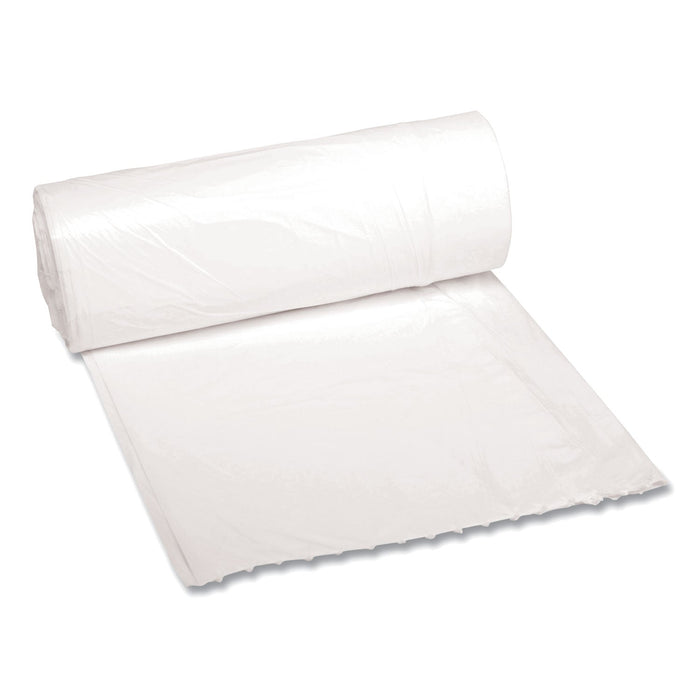 Boardwalk Low-Density Waste Can Liners, 10 gal, 0.4 mil, 24" x 23", White, 500/Carton