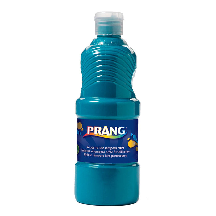 Prang Ready-to-Use Tempera Paint, Turquoise Blue, 16 oz Dispenser-Cap Bottle