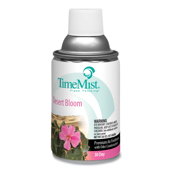 TimeMist Premium Metered Air Freshener Refill, Desert Bloom, 6.6 oz Aerosol Spray, 12/Carton