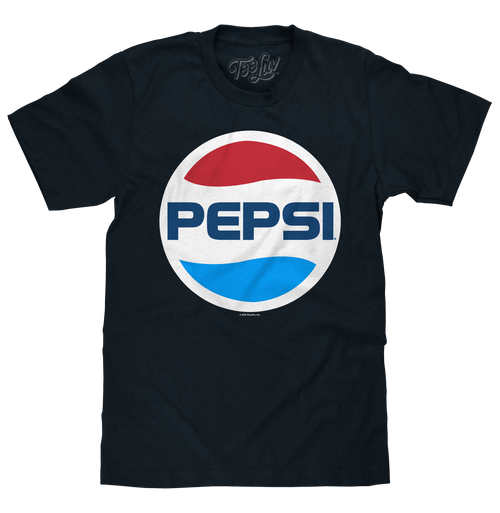 80s Pepsi Logo T-Shirt - Navy Blue by Tee Luv