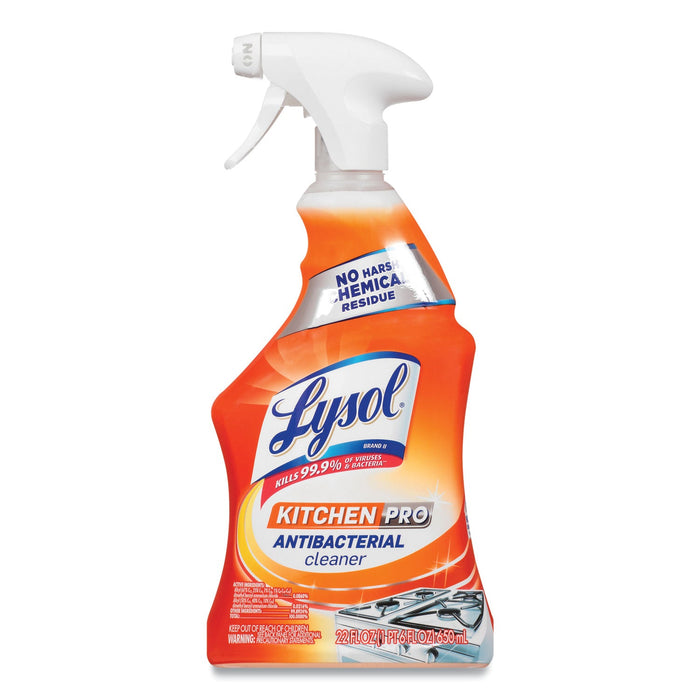 LYSOL Kitchen Pro Antibacterial Cleaner, Citrus Scent, 22 oz Spray Bottle