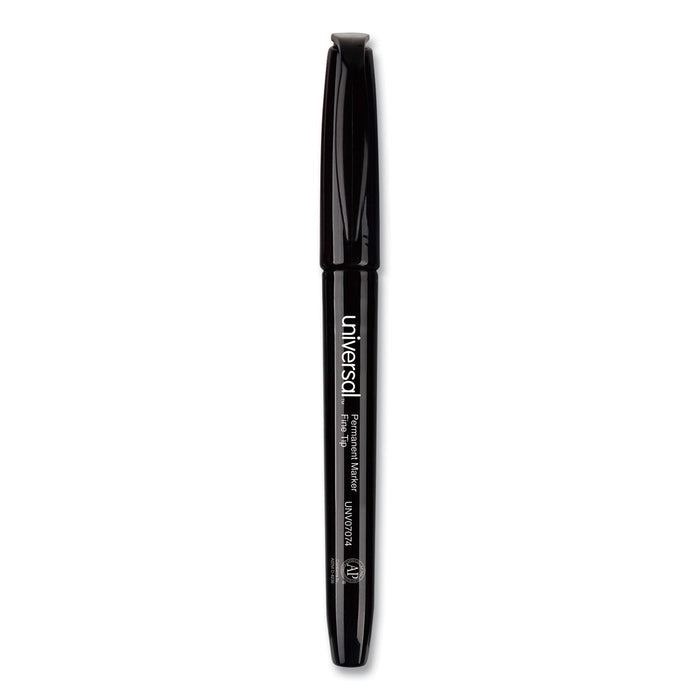 Universal Pen-Style Permanent Marker Value Pack, Fine Bullet Tip, Black, 60/Pack