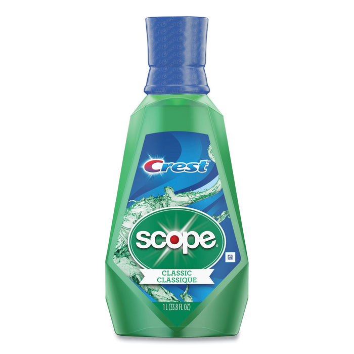 Crest + Scope Mouth Rinse, Classic Mint, 1 L Bottle