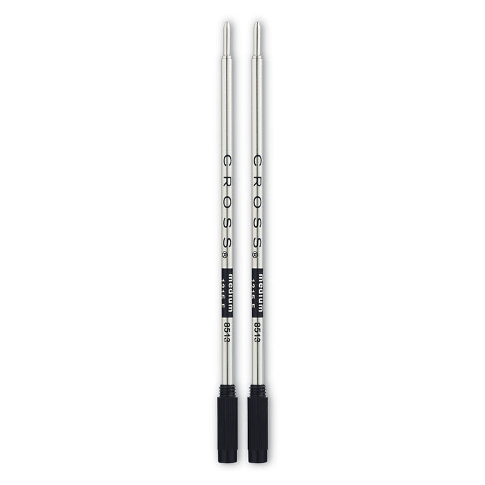 Cross Refills for Cross Ballpoint Pens, Medium Conical Tip, Black Ink, 2/Pack