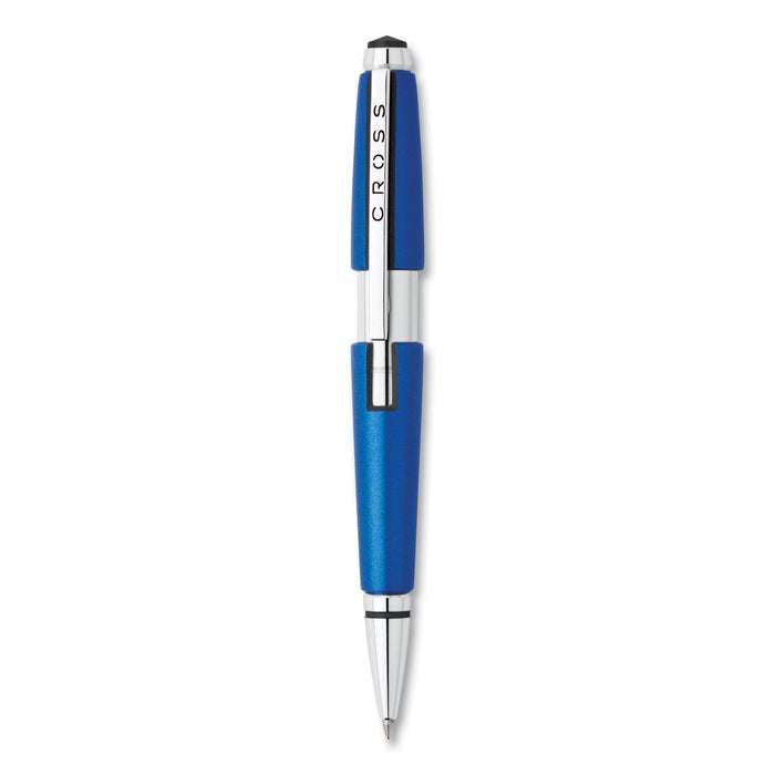 Cross Edge Gel Pen, Retractable, Medium 0.7 mm, Black Ink, Blue Barrel