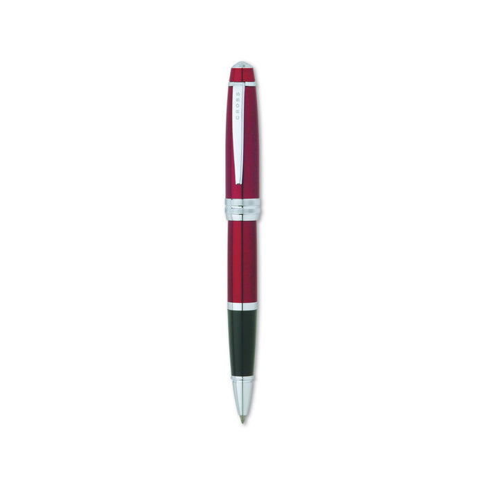 Cross Bailey Roller Ball Pen, Stick, Medium 0.5 mm, Black Ink, Red Barrel