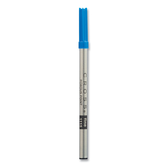 Cross Refill for Cross Selectip Porous Point Pens, Fine Bullet Tip, Blue Ink