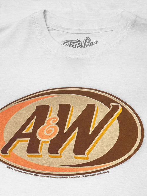 Retro A&W Root Beer Logo T-Shirt - White by Tee Luv
