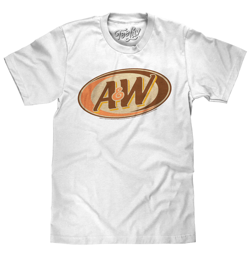 Retro A&W Root Beer Logo T-Shirt - White by Tee Luv