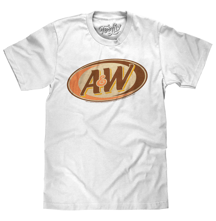 Retro A&W Root Beer Logo T-Shirt - White by Tee Luv