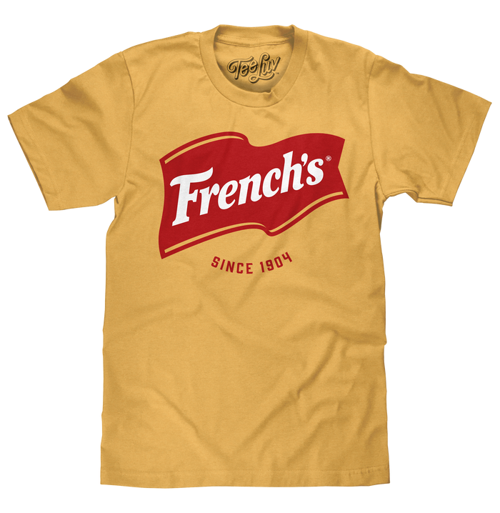 French's Mustard Since 1904 T-Shirt - Yellow by Tee Luv