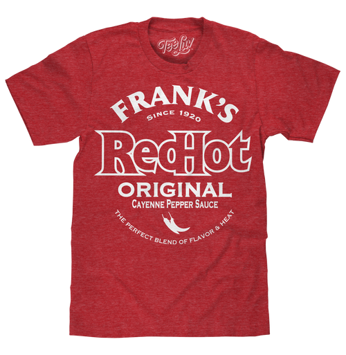 Frank's Red Hot T-Shirt - Heather Red by Tee Luv
