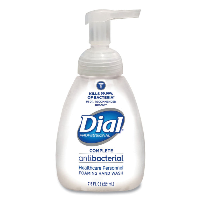 Dial Antibacterial Foaming Hand Wash, Healthcare, 7.5 oz Pump, 12/Carton