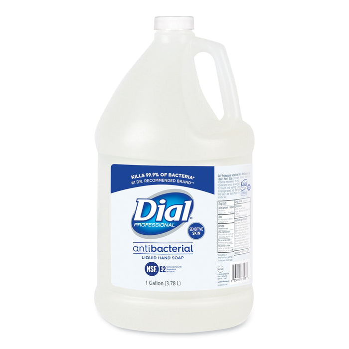 Dial Antibacterial Liquid Hand Soap for Sensitive Skin, Floral, 1 gal, 4/Carton