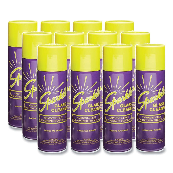 Sparkle Glass Cleaner, 20 oz Aerosol Spray, 12/Carton