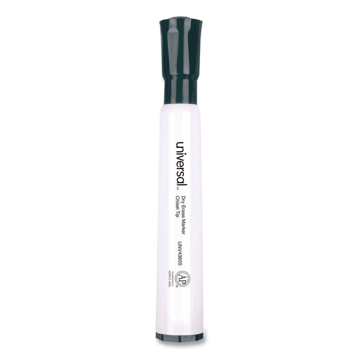 Universal Dry Erase Marker Value Pack, Broad Chisel Tip, Black, 36/Pack