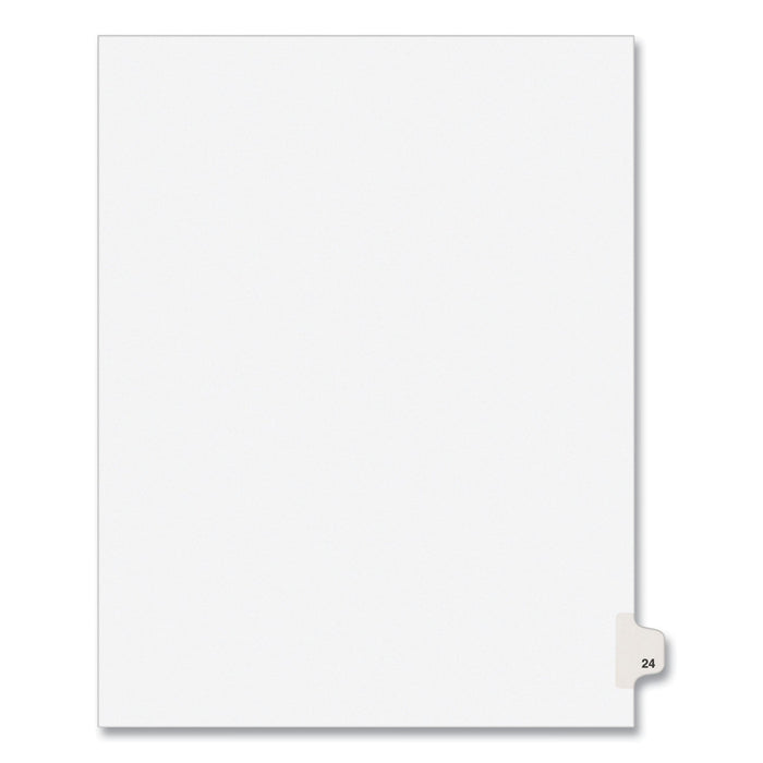 Avery Preprinted Legal Exhibit Side Tab Index Dividers, Avery Style, 10-Tab, 24, 11 x 8.5, White, 25/Pack, (1024)