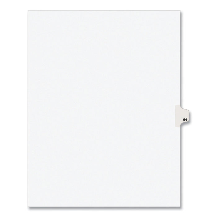 Avery Preprinted Legal Exhibit Side Tab Index Dividers, Avery Style, 10-Tab, 64, 11 x 8.5, White, 25/Pack, (1064)