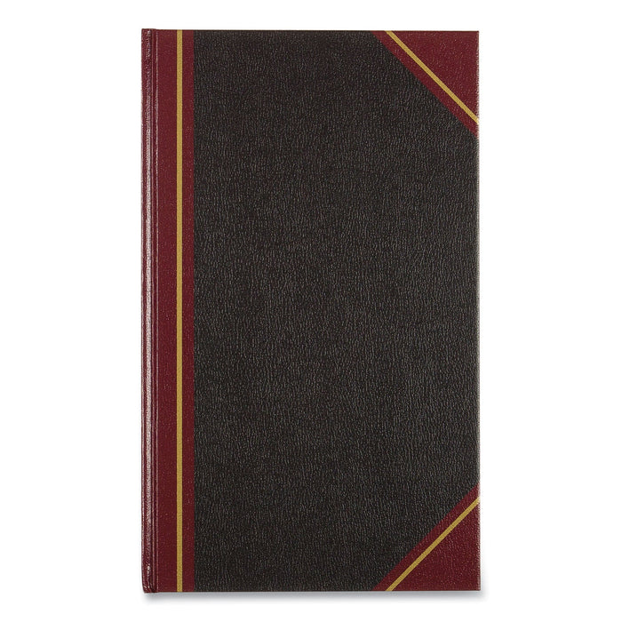National Texthide Record Book, 1 Subject, Medium/College Rule, Black/Burgundy Cover, 14 x 8.5, 500 Sheets