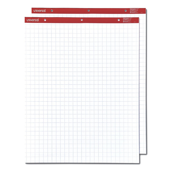 Universal Easel Pads/Flip Charts, Quadrille Rule (1 sq/in), 27 x 34, White, 50 Sheets, 2/Carton