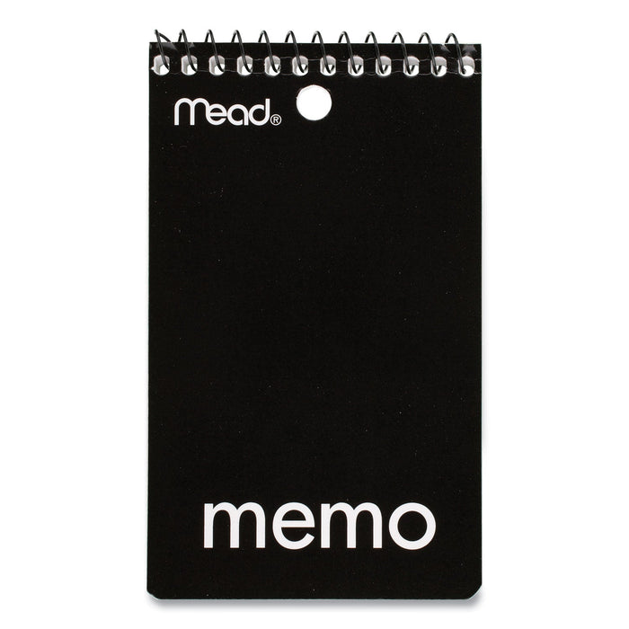 Mead Wirebound Memo Pad with Wall-Hanger Eyelet, Medium/College Rule, Randomly Assorted Cover Colors, 60 White 3 x 5 Sheets