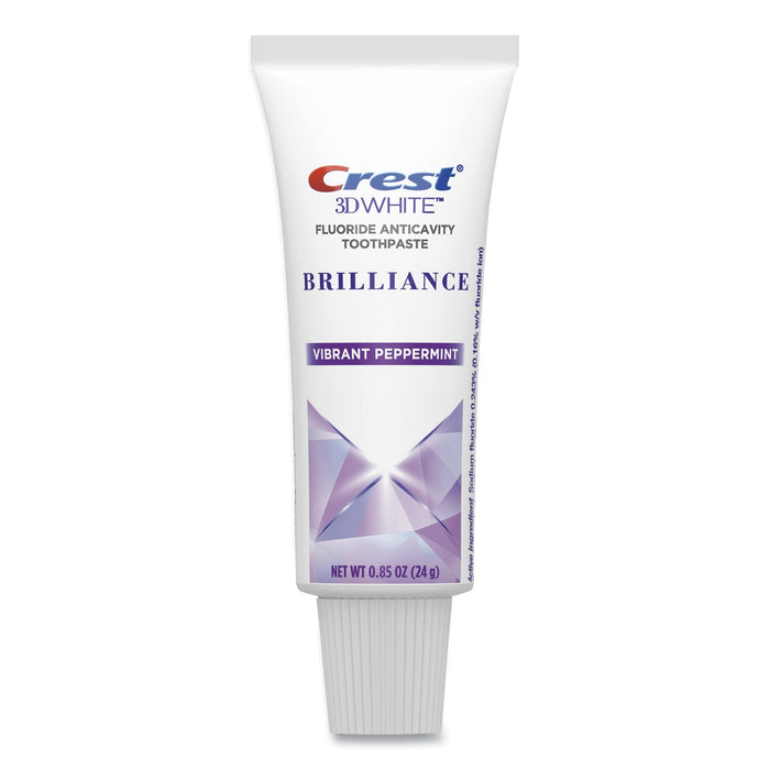Crest 3D White Brilliance Advanced Whitening Technology + Advanced Stain Protection Toothpaste, 0.85 oz Tube