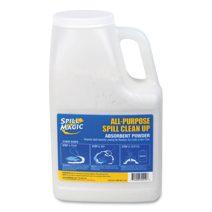 Spill Magic Sorbent, 4 qt, 3 lb Bottle