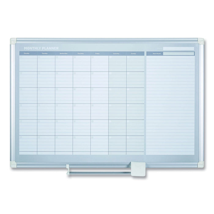 MasterVision Monthly Planner, 36x24, Silver Frame