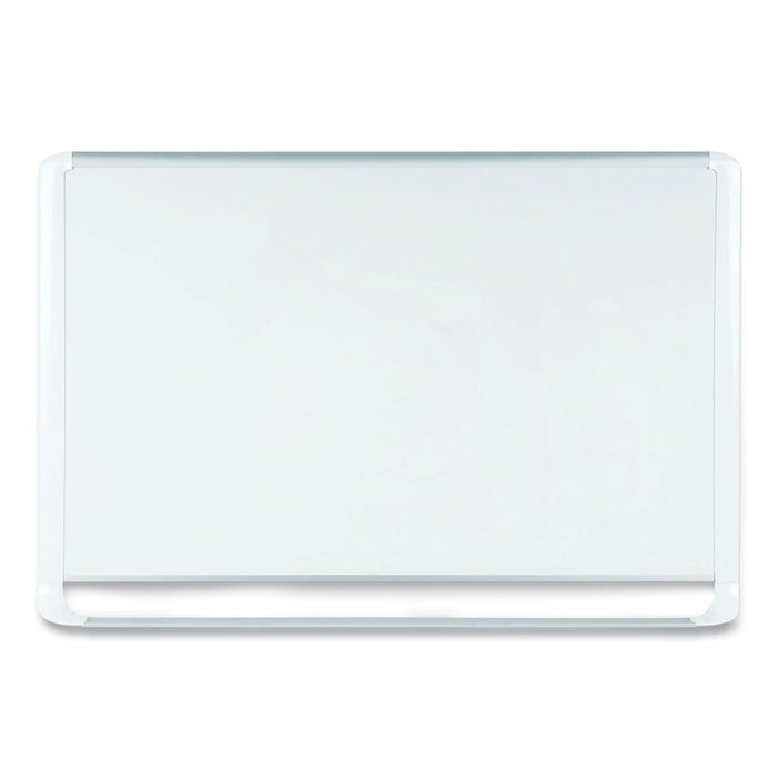 MasterVision Lacquered steel magnetic dry erase board, 24 x 36, Silver/White
