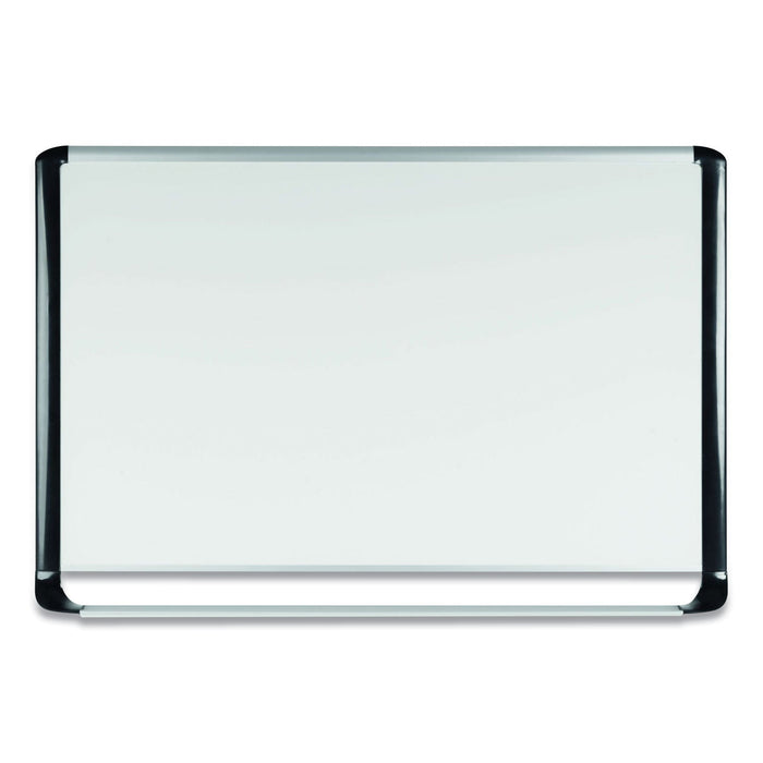 MasterVision Porcelain Magnetic Dry Erase Board, 48x96, White/Silver