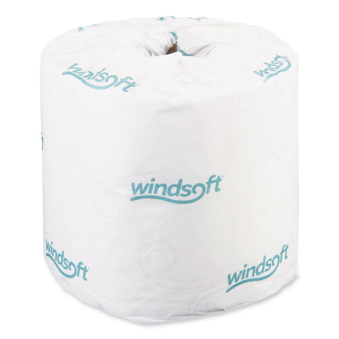 Windsoft Bath Tissue, Septic Safe, Individually Wrapped Rolls, 2-Ply, White, 400 Sheets/Roll, 24 Rolls/Carton