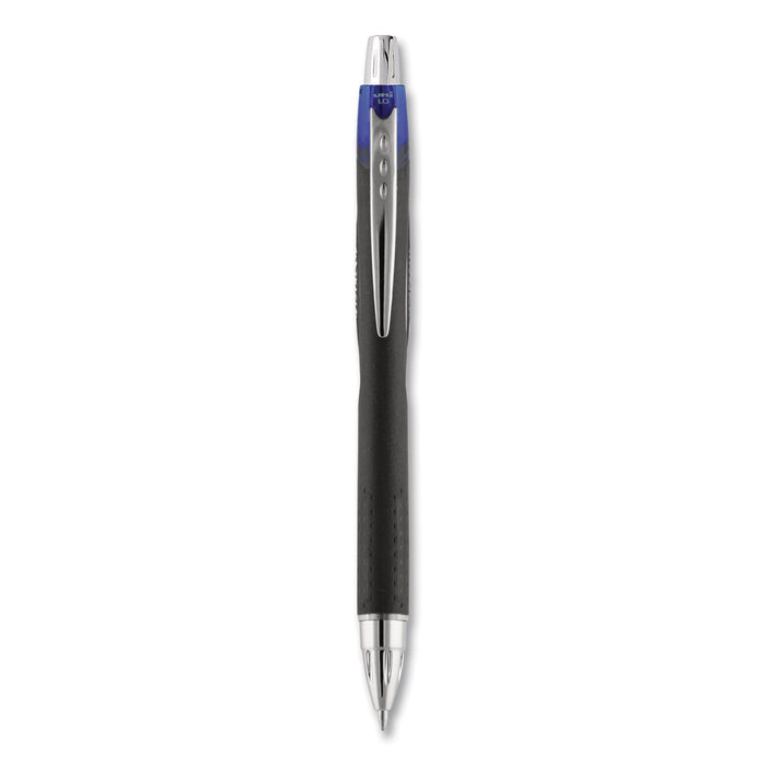 uniball Jetstream Retractable Ballpoint Pen, Bold 1 mm, Blue Ink, Black Barrel