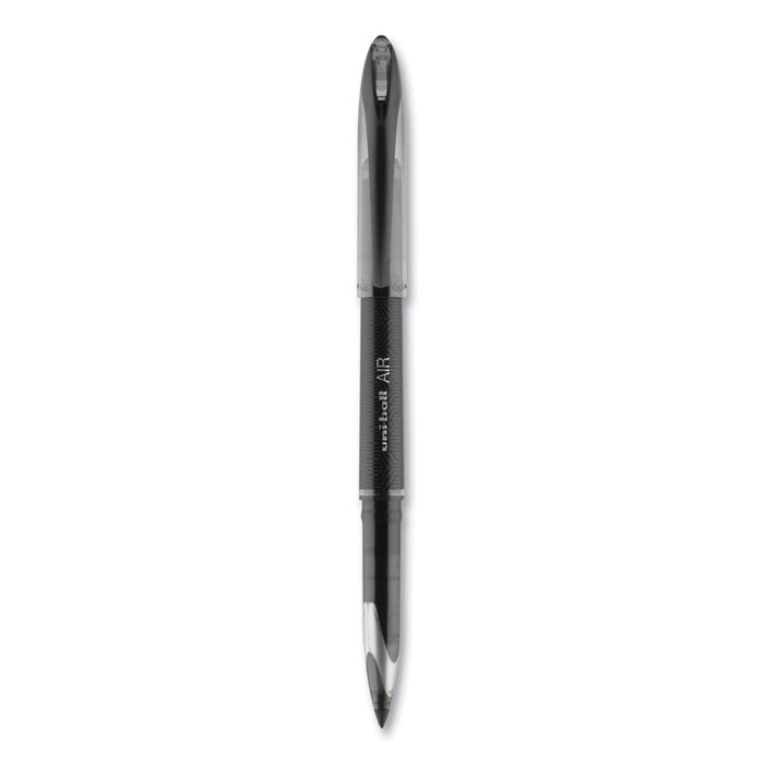 uniball AIR Porous Rollerball Pen, Medium 0.7 mm, Black Ink/Barrel, Dozen