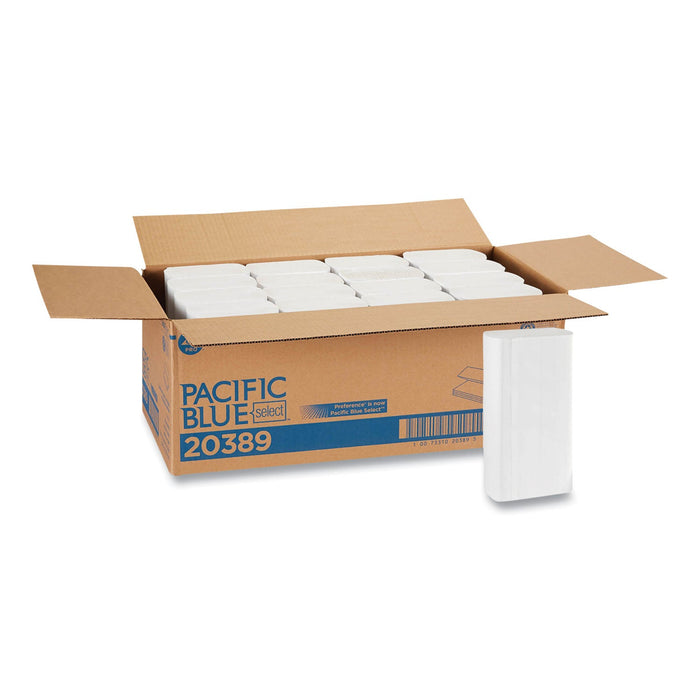 Georgia Pacific Pacific Blue Select Folded Paper Towels, 9.2 x 9.4, White, 250/Pack, 16 Packs/Carton