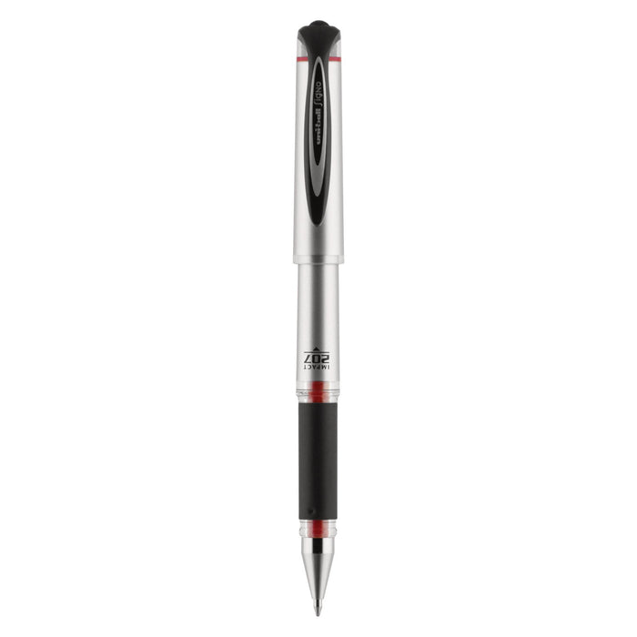 uniball 207 Impact Gel Pen, Stick, Bold 1 mm, Red Ink, Black Barrel