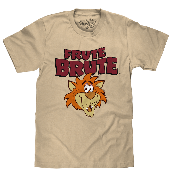 Frute Brute Cereal Retro 70s Cartoon Werewolf T-Shirt - Cream by Tee Luv