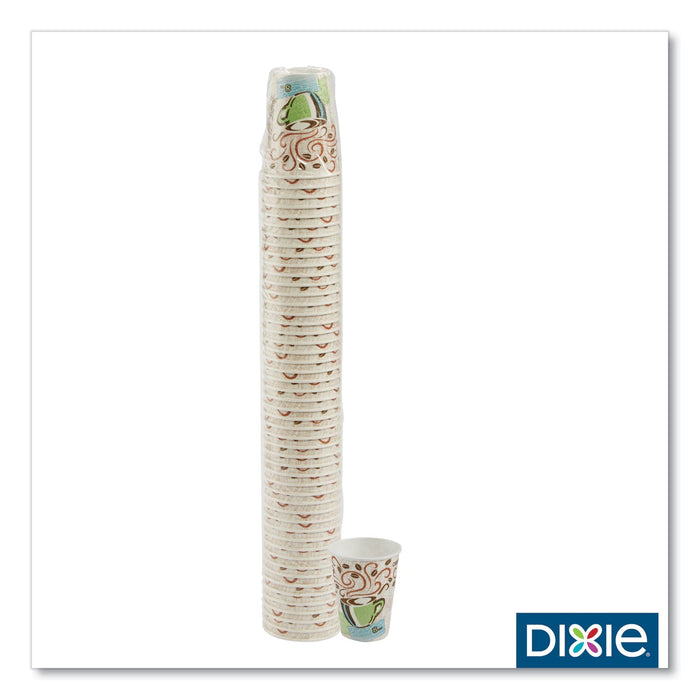 Dixie PerfecTouch Paper Hot Cups, 8 oz, Coffee Haze Design, 50/Pack