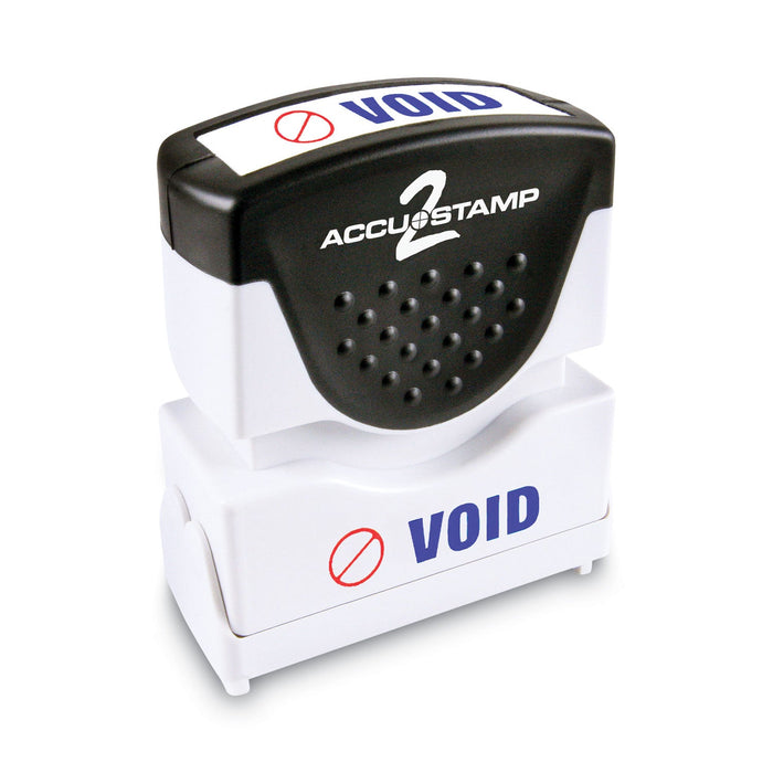 ACCUSTAMP2 Pre-Inked Shutter Stamp, Red/Blue, VOID, 1.63 x 0.5