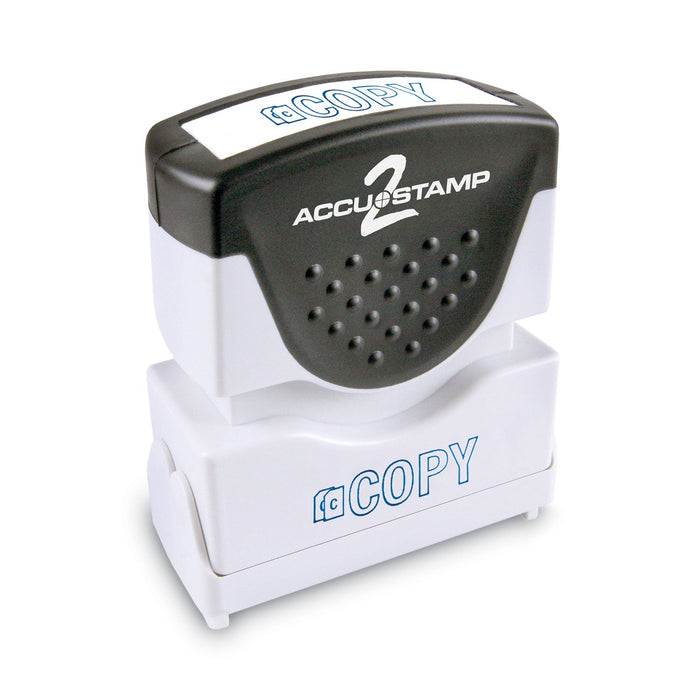 ACCUSTAMP2 Pre-Inked Shutter Stamp, Blue, COPY, 1.63 x 0.5