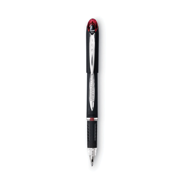 uniball Jetstream Ballpoint Pen, Stick, Bold 1 mm, Red Ink, Black Barrel