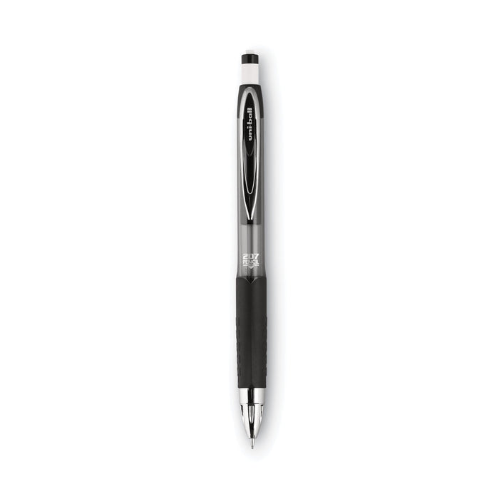 uniball 207 Mechanical Pencil, 0.7 mm, HB (#2), Black Lead, Black Barrel, Dozen