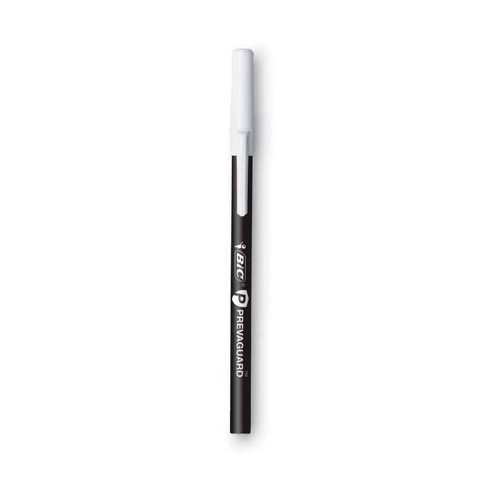 BIC PrevaGuard Ballpoint Pen, Stick, Medium 1 mm, Black Ink/Black Barrel, 60/Pack