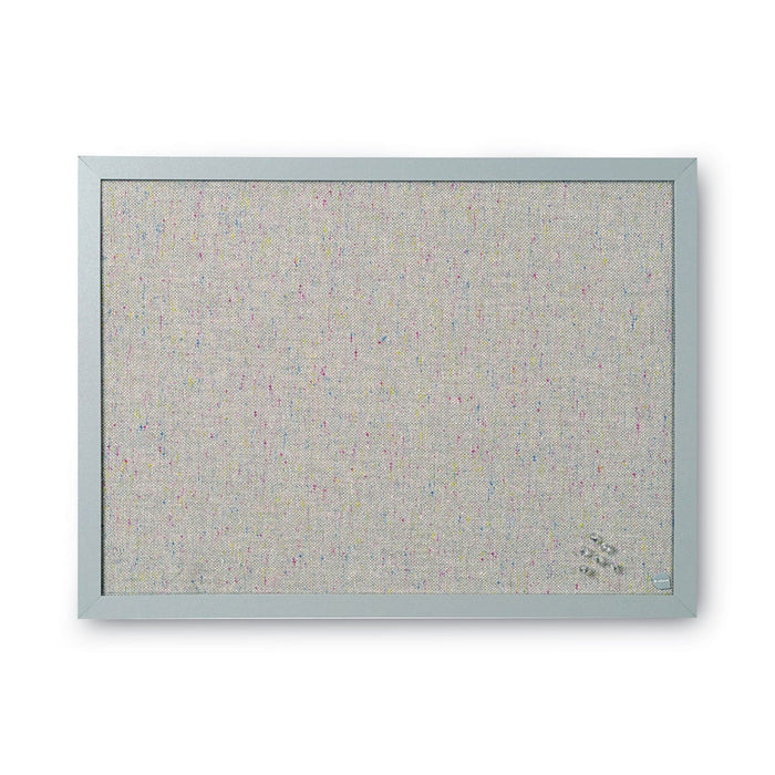 MasterVision Designer Fabric Bulletin Board, 24X18, Gray Fabric/Gray Frame